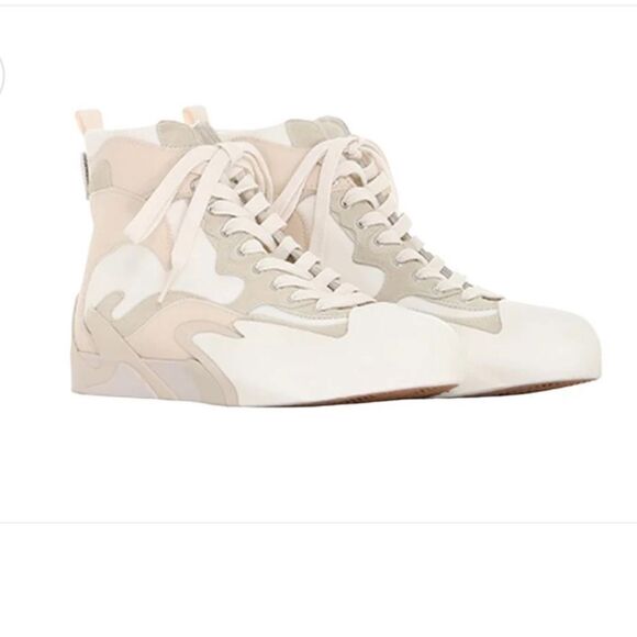 Zimmermann Cream Chunky High-Top Sneakers - Picture 2 of 15